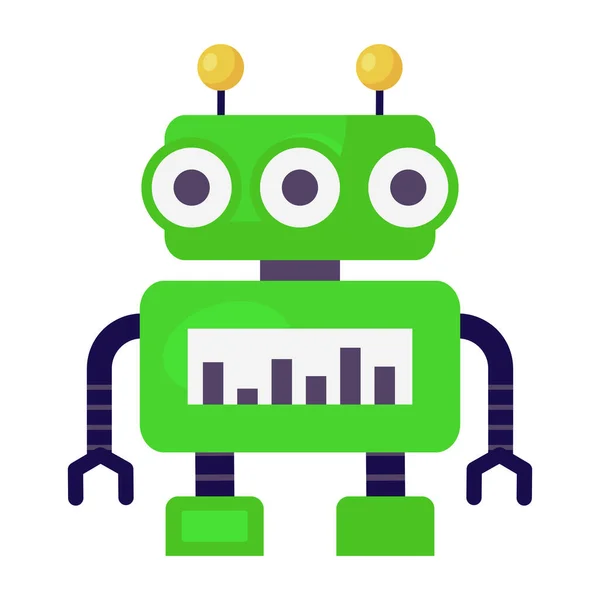 Icon Audio Robot Flat Icon Converts Text Robot Voice — Stock Vector