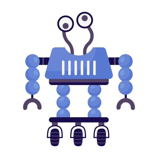 Vector Robot Juguete Icono Plano Estilo Editable — Archivo Imágenes Vectoriales