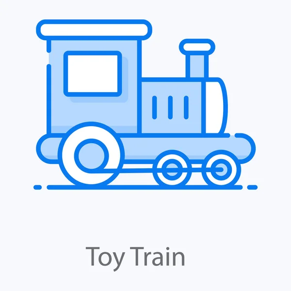 Icono Tren Juguete Diseño Plano Editable — Vector de stock