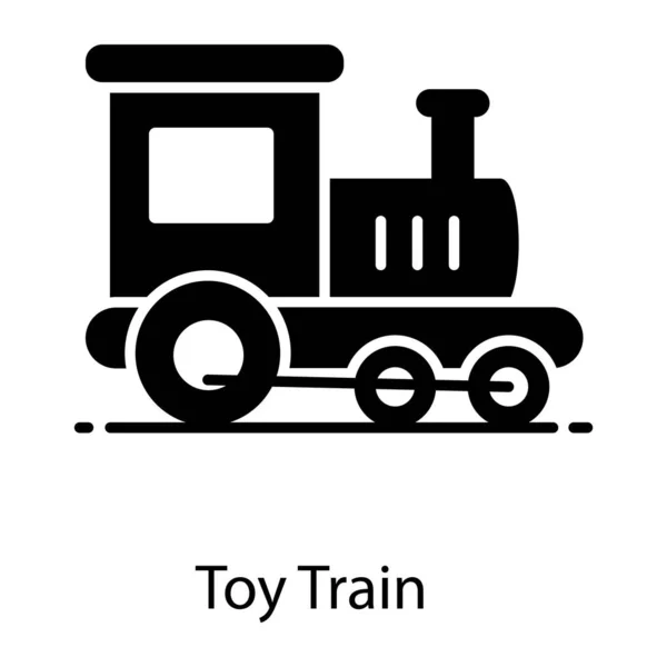 Icono Tren Juguete Diseño Plano Editable — Vector de stock