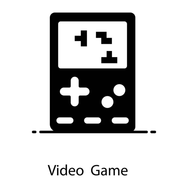 Jogo Vídeo Portátil Ícone Gameboy Design Plano — Vetor de Stock