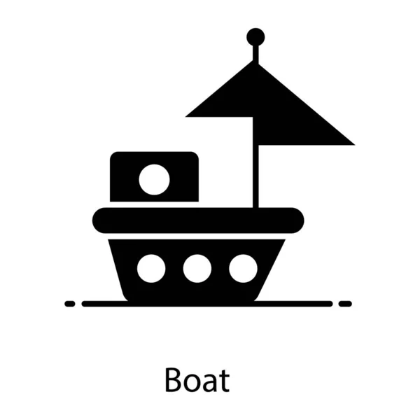 Icône Motomarine Dans Conception Plate Vecteur Bateau Jouet — Image vectorielle