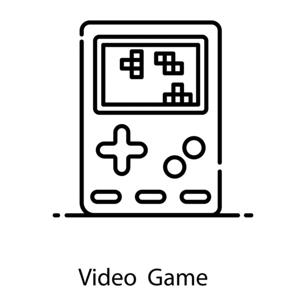 Draagbare Video Game Gameboy Icoon Plat Ontwerp — Stockvector