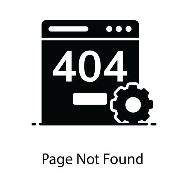 Sayfa bulunamadı, düzenlenebilir biçimdeki ağ uyarısının düz vektörü 