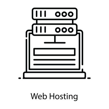 Web sunucu simgesi, sunuculu web sitesinin kavramsal vektörü