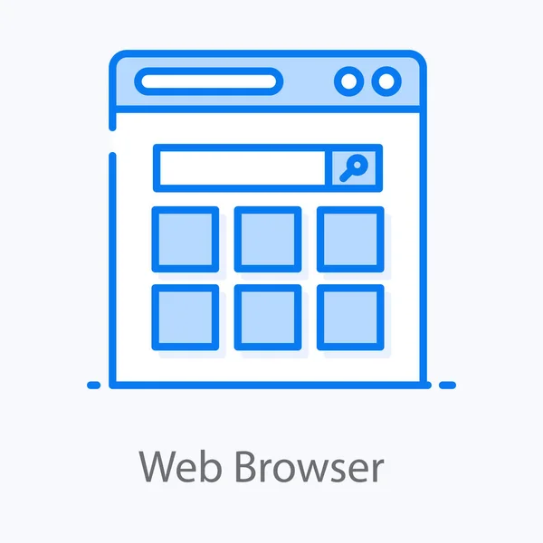 Web Browser Website Mit Suchleiste Modernen Flachen Stil Surfen Web — Stockvektor