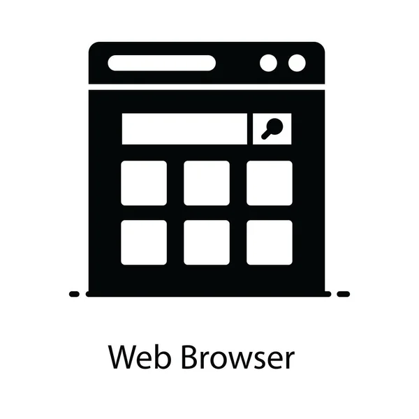 Mobileweb Browser Sitio Web Con Barra Búsqueda Estilo Plano Moderno — Archivo Imágenes Vectoriales