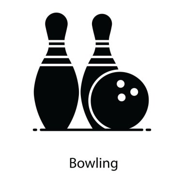 Eğlence amaçlı bir aktivite ya da spor, bowling oyunu simgesi