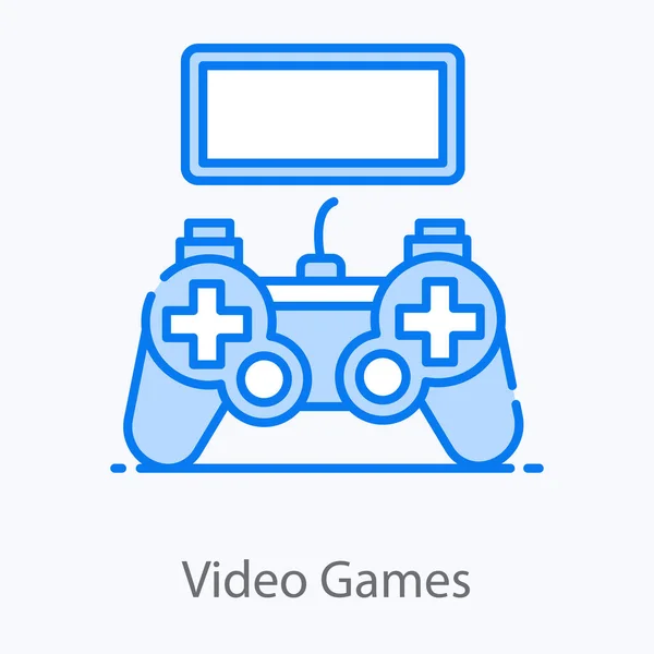 Editable Flat Vector Design Video Game Icon — Stock Vector