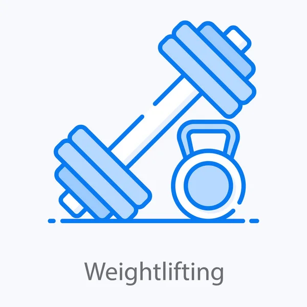 Dumbbell Kettlebell Showcasing Weightlifting Icon — Stock Vector