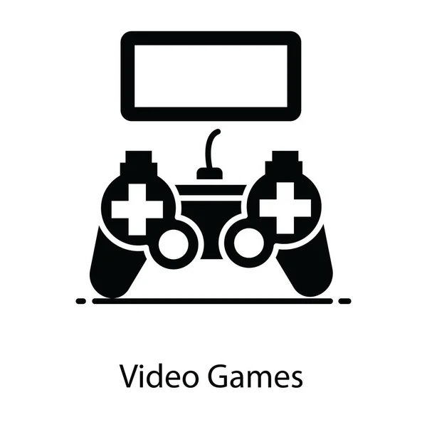 Editable Flat Vector Design Video Game Icon — Stock Vector