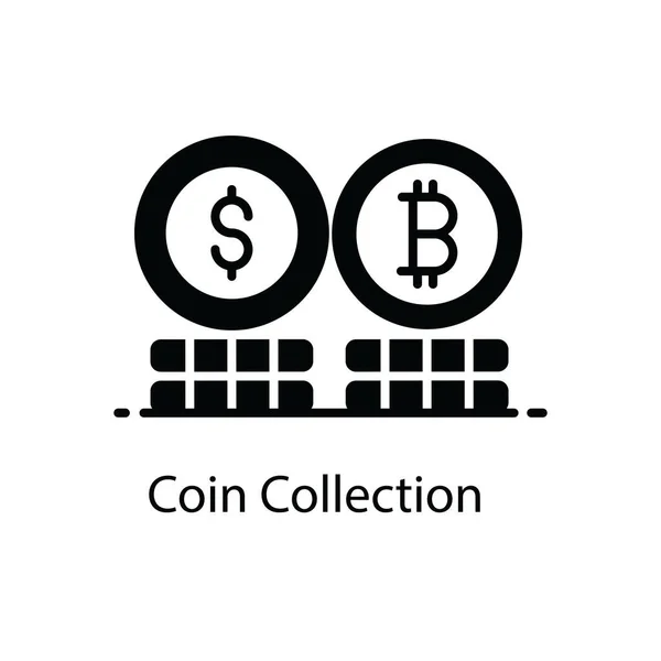Mobilebitcoin Avec Dollar Montrant Différentes Pièces Monnaie Collection Icône Hoppy — Image vectorielle