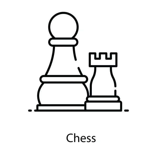 Шаховий Тур Пішаками Значок Настільної Гри Плоскому Дизайні — стоковий вектор