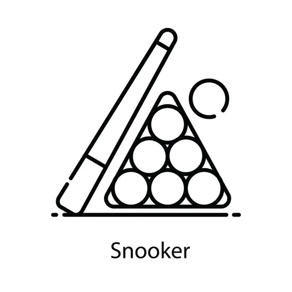 Trendy Stílus Ikon Snooker Játék Egy Cue Sport — Stock Vector