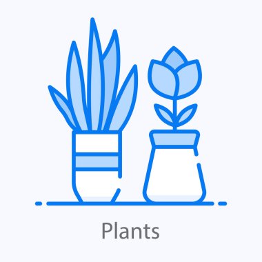 Çalıların vektör tasarımı, doğal bitkilerin düzenlenebilir simgesi 