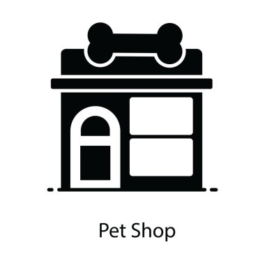 Evcil hayvan dükkanının modern düz tasarım simgesi, düzenlenebilir vektör 