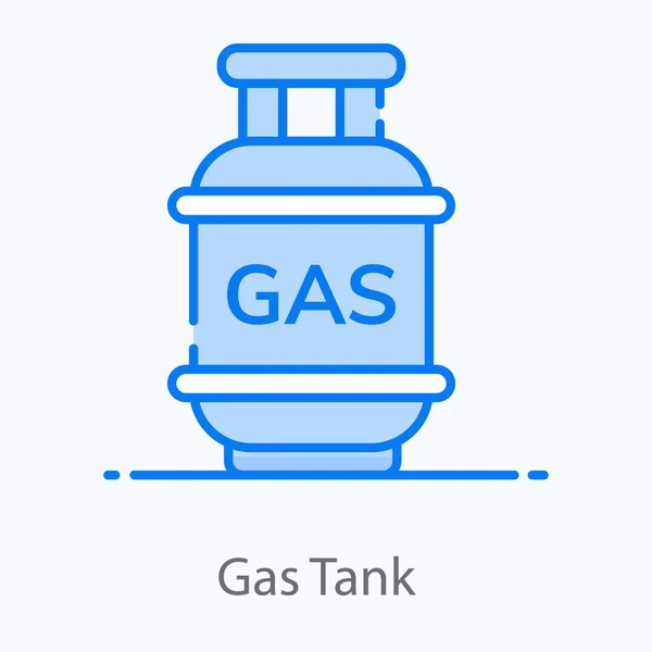 Projeto Vetor Tanque Gás Tanque Armazenamento Design Ícone Plano —  Vetores de Stock