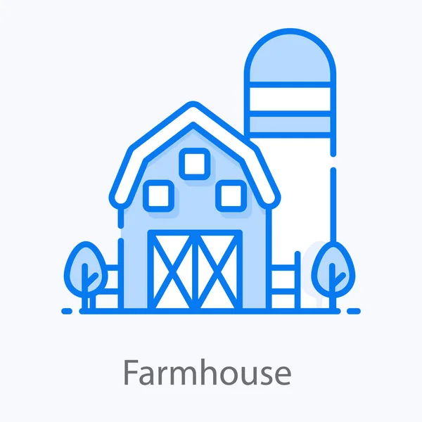 Фермерский Дом Вектор Концептуального Стиля Склада — стоковый вектор