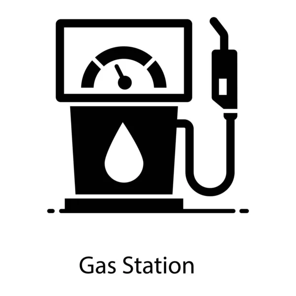 Icona Della Stazione Servizio Vettore Del Distributore Gas Stile Moderno — Vettoriale Stock