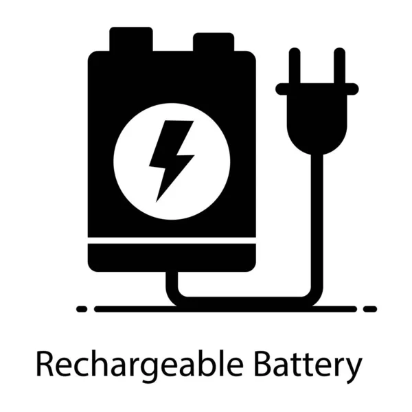 Bateria Para Fins Carregamento Ícone Design Bateria Recarregável Estilo Moderno —  Vetores de Stock