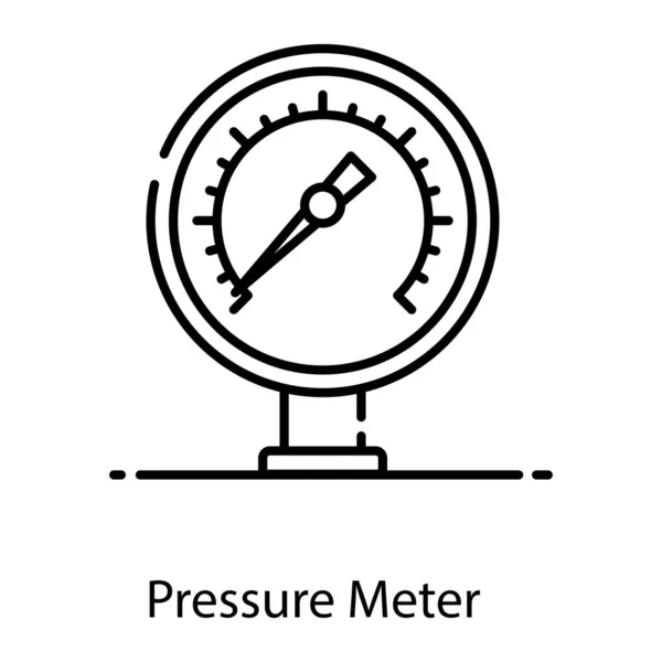 Diseño Vectorial Del Medidor Presión Diseño Icono Editable Del Dispositivo — Vector de stock