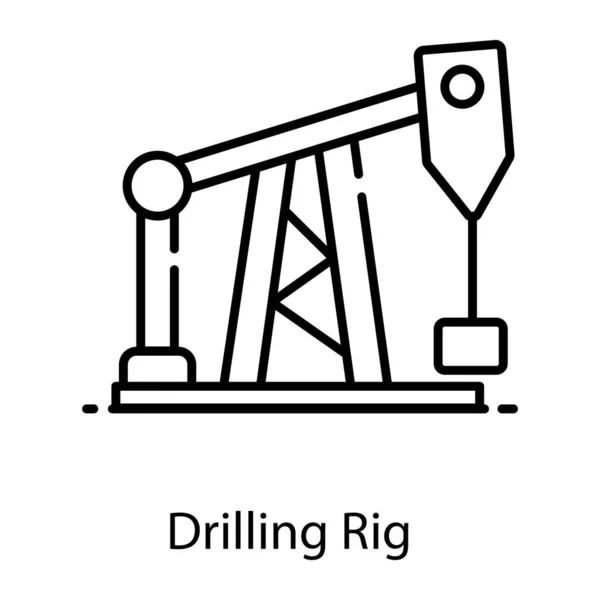 Design Icona Impianto Perforazione Vettore Concetto Ingegneria Petrolifera — Vettoriale Stock