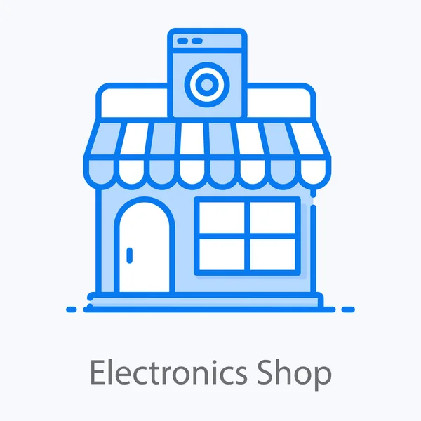 Icono Tienda Electrónica Diseño Vectores Planos — Vector de stock