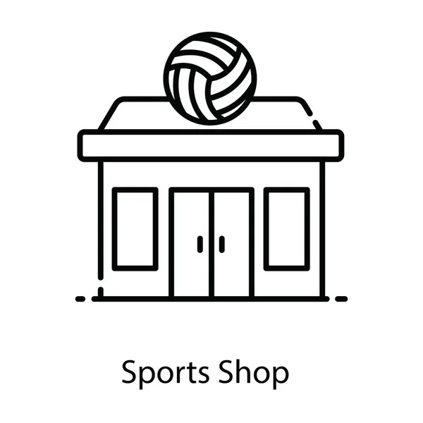 Mobileball Shop Architecture Showcasing Sports Shop Icon — Stock Vector