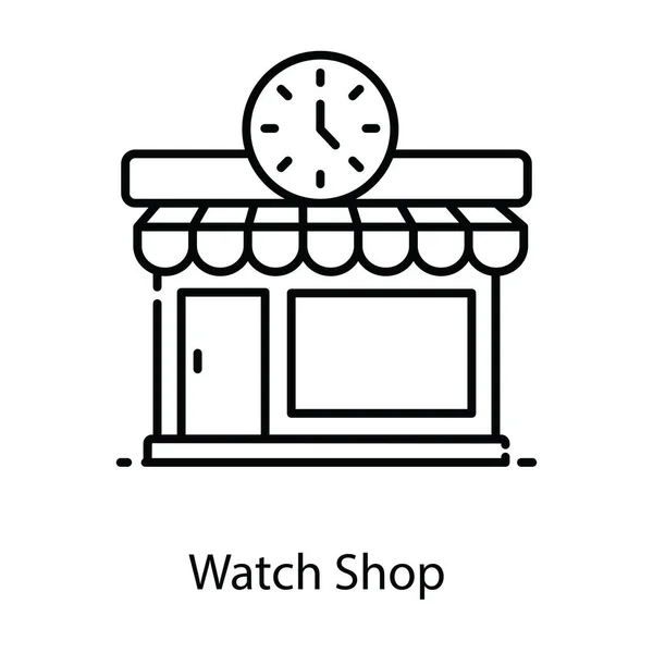 Mobiletrendy Estilo Icono Tienda Relojes Vector Construcción Por Menor — Vector de stock