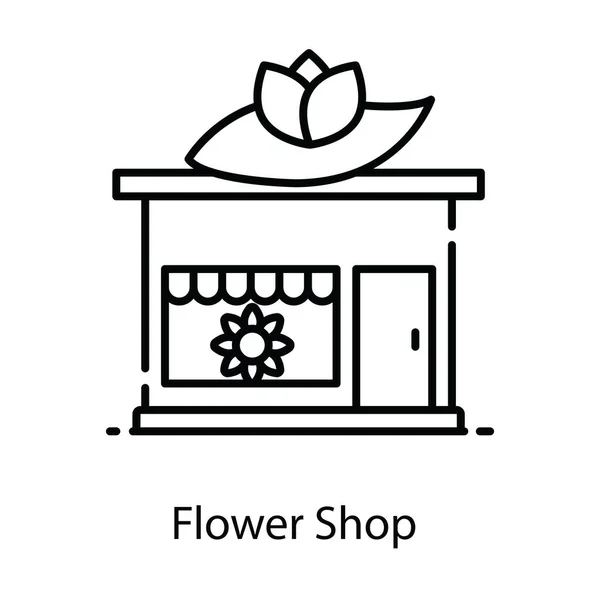 Mobileeditierbares Vektordesign Des Blumenladen Symbols — Stockvektor