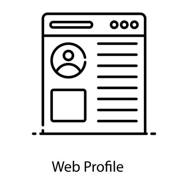 Web profilinin bir simge tasarımı, web kullanıcısının düz simgesi 