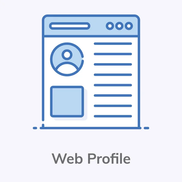 Basic Rgban Icon Design Web Profile Flat Icon Web User — Stock Vector