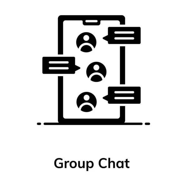 基本Rgbspeech Bubble Persons Group Chat Concept Modern Flat Style — 图库矢量图片