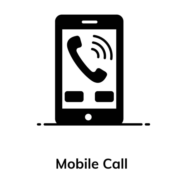 基本Rgbconceptual电话铃声图标设计 移动电话呼叫 — 图库矢量图片