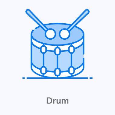 Müzik davulunun temel RGBA düz vektör tasarımı 