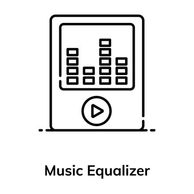 Müzik eşitleyicisinin düz tasarımı, bir frekans düzenleyici
