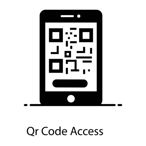 Quick Response Code Code Access Symbol Trendigen Flachen Stil — Stockvektor
