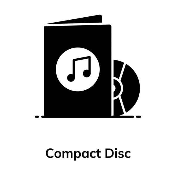 Flat Style Compact Disc Digital Disc Data Storage Format — Stock Vector