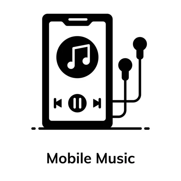 Icono Melodía Dentro Del Teléfono Inteligente Vector Música Móvil — Archivo Imágenes Vectoriales