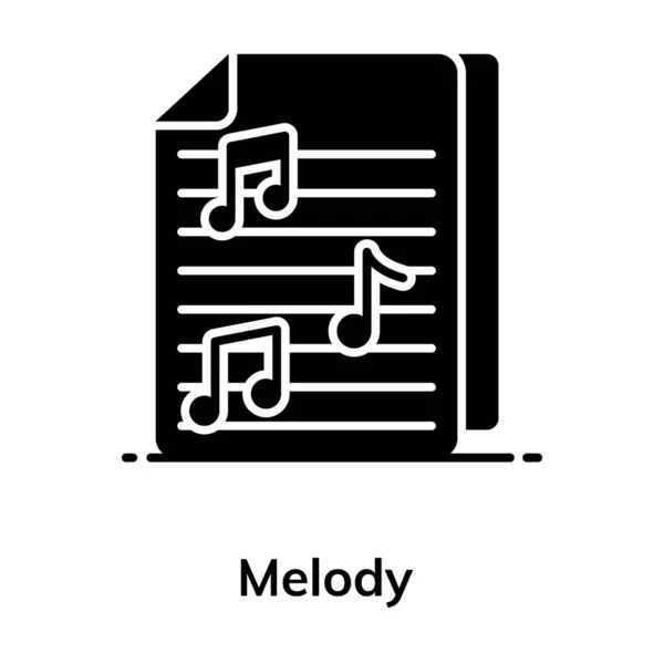 Музыкальные Ноты Песня Мелодия Настройка Плоской Векторной Иконки Музыкальных Приложений — стоковый вектор