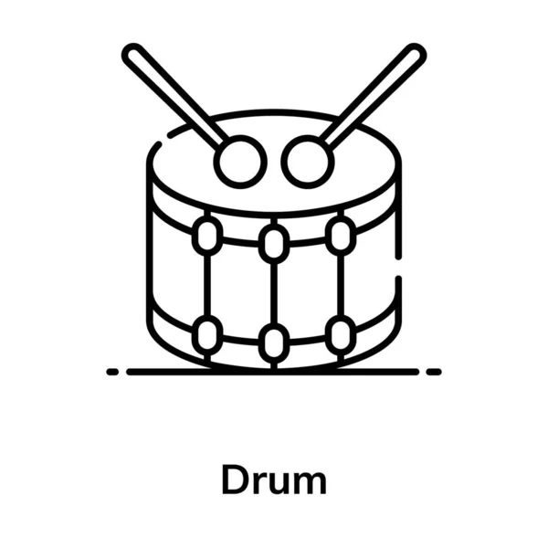 Ein Flaches Vektor Design Der Musiktrommel — Stockvektor