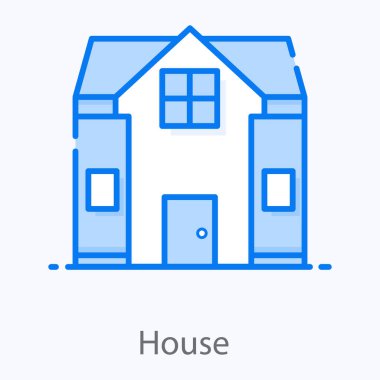 Konaklamanın modayı düz vektör tasarımı, ev simgesi