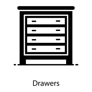 Dosyaları ve diğer şeyleri saklamak için tahta bir çekmece.