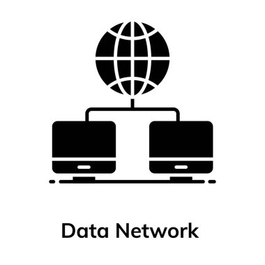 Veri ağı simgesi tasarımı, ağ topolojisi biçiminin simgesi 