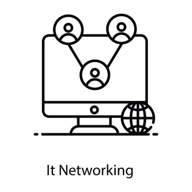 Ağ oluşturma, düz simge tasarımı 