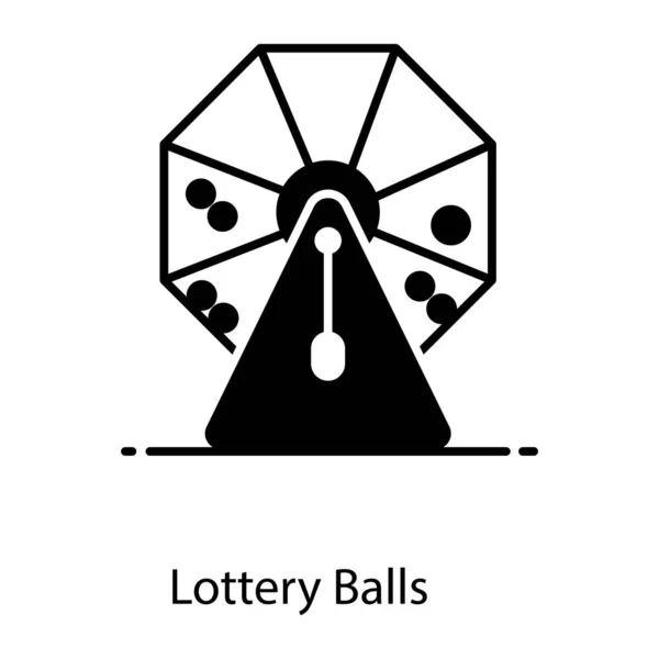 Rollende Lotteriekugeln Flaches Icon Design — Stockvektor
