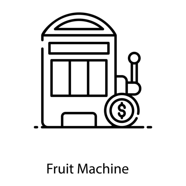 赌场里的果汁机也叫老虎机 扁平图标 — 图库矢量图片