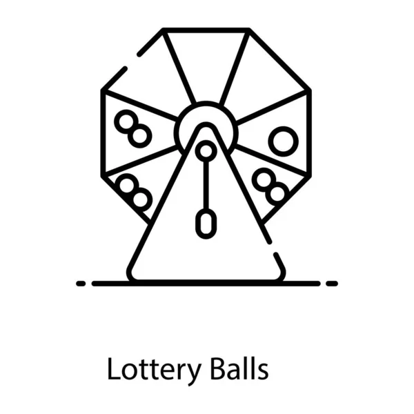 Rolling Loterie Koule Ploché Ikony Design — Stockový vektor