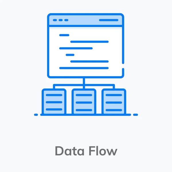 Grundläggande Rgbdata Flöde Ikon Design Vektor Sitemap Modern Platt Stil — Stock vektor