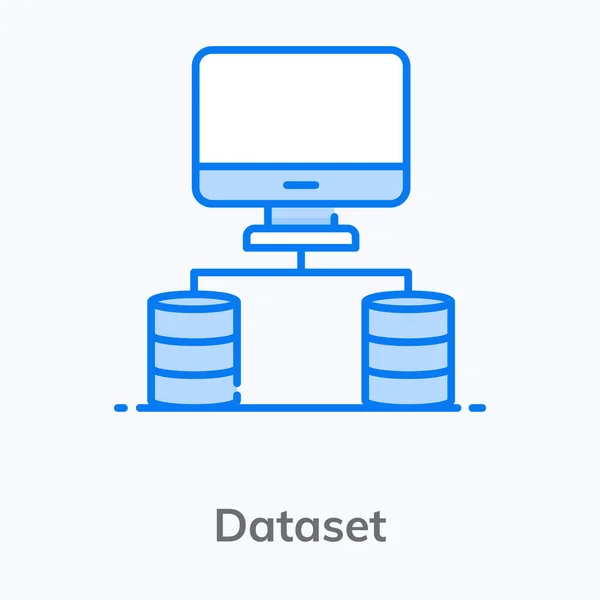 Βασικό Rgbshared Dataset Vector Αποθήκευση Δεδομένων Μοντέρνο Επίπεδο Στυλ — Διανυσματικό Αρχείο
